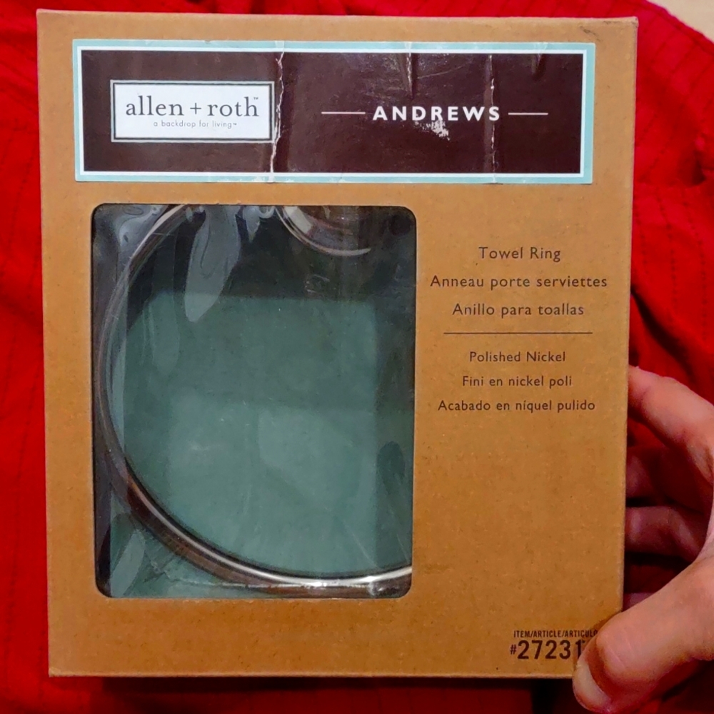 Allen + Roth Towel ring NEW in box